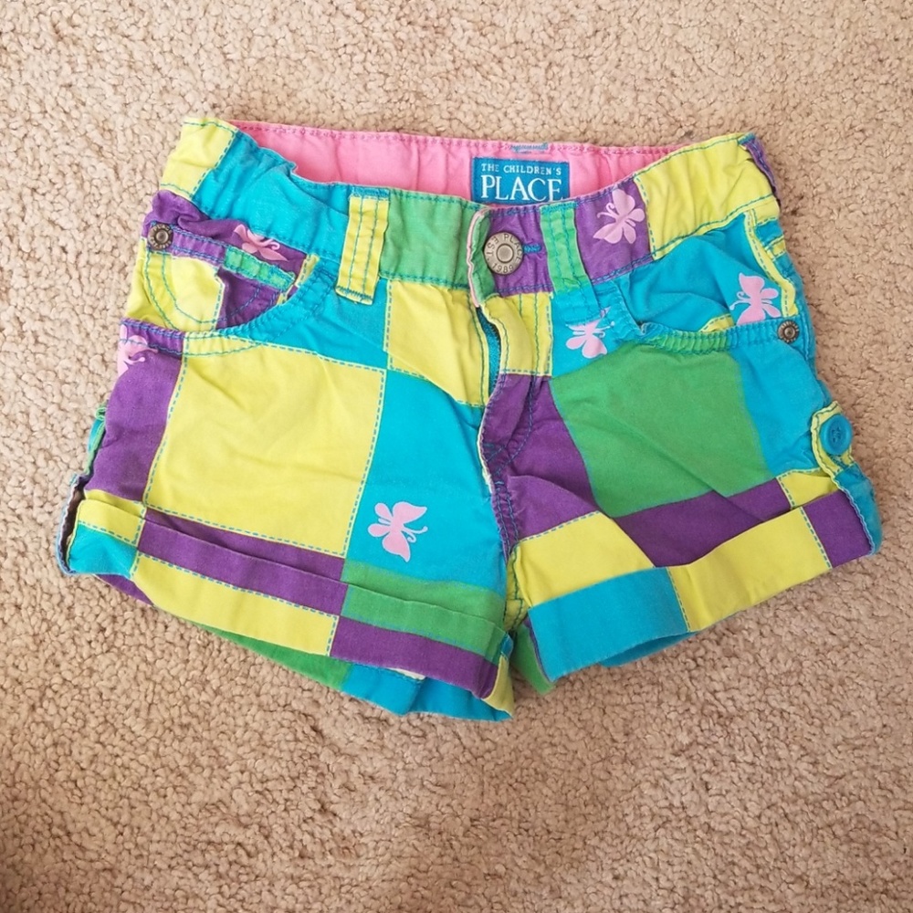 TCP multi-color butterfly shorts.
